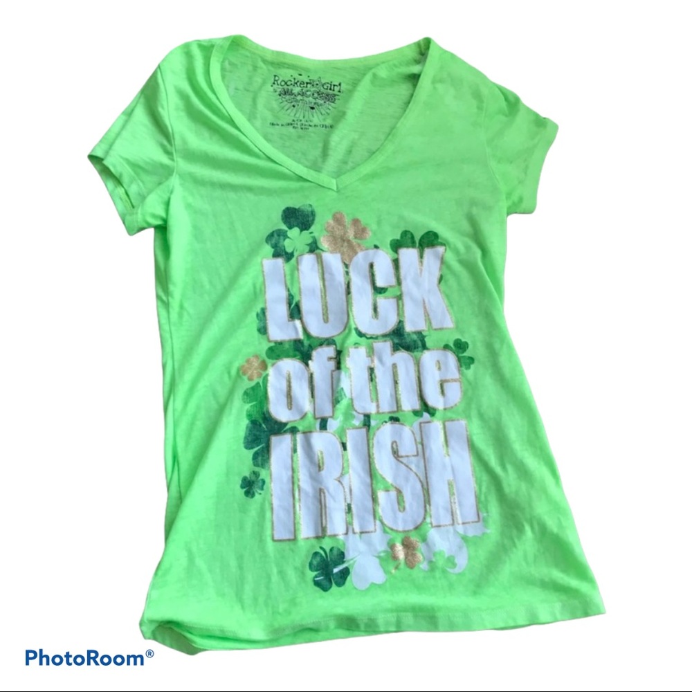 Rocker Girl Luck of the Irish tee